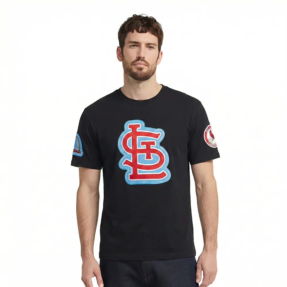 MLB ST. LOUIS CARDINALS DIY PICK STITCH MEN'S SINGLE JERSEY TOP (BLACK)
