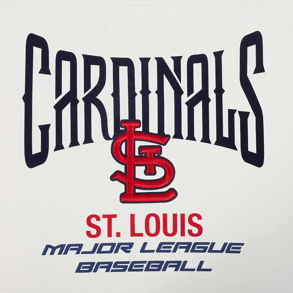 MLB ST. LOUIS CARDINALS CITY TOUR 2.0 MEN'S COTTON JERSEY DROP SHOULDER TOP (EGGSHELL) - Image 5