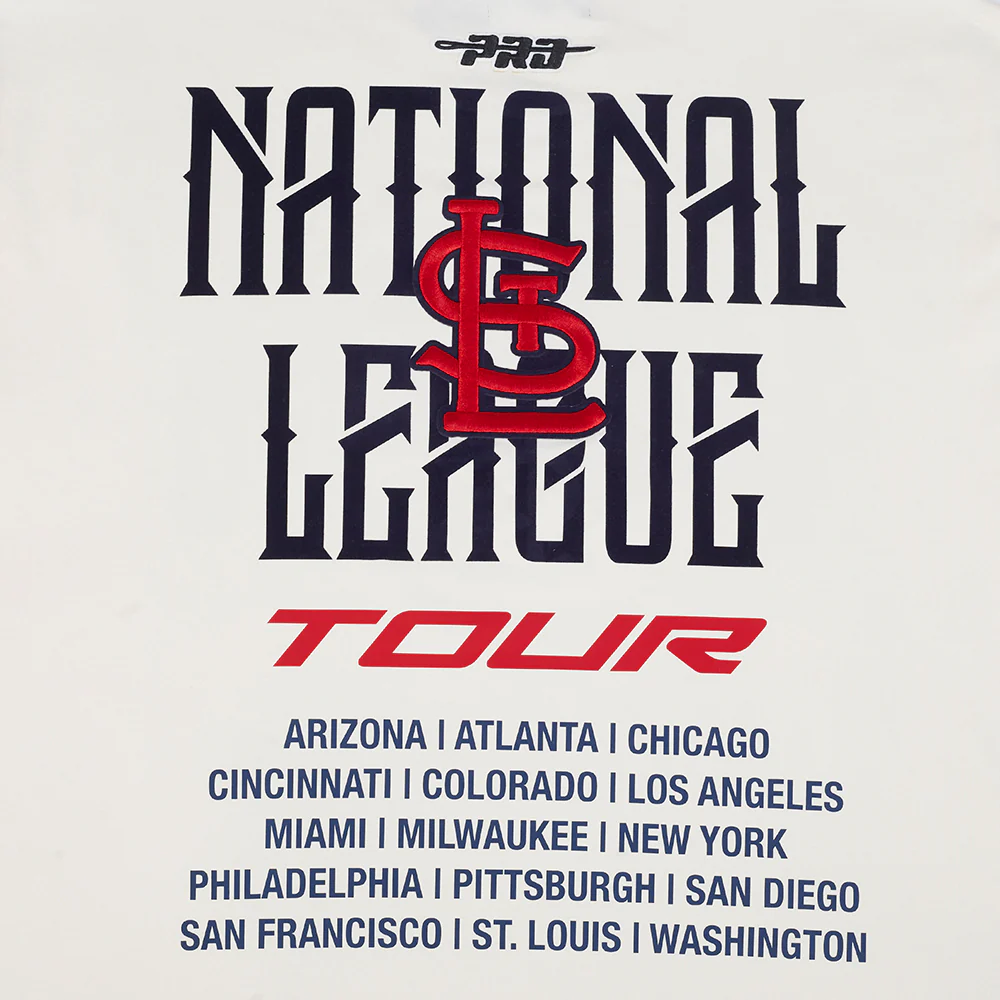 MLB ST. LOUIS CARDINALS CITY TOUR 2.0 MEN'S COTTON JERSEY DROP SHOULDER TOP (EGGSHELL) - Image 6