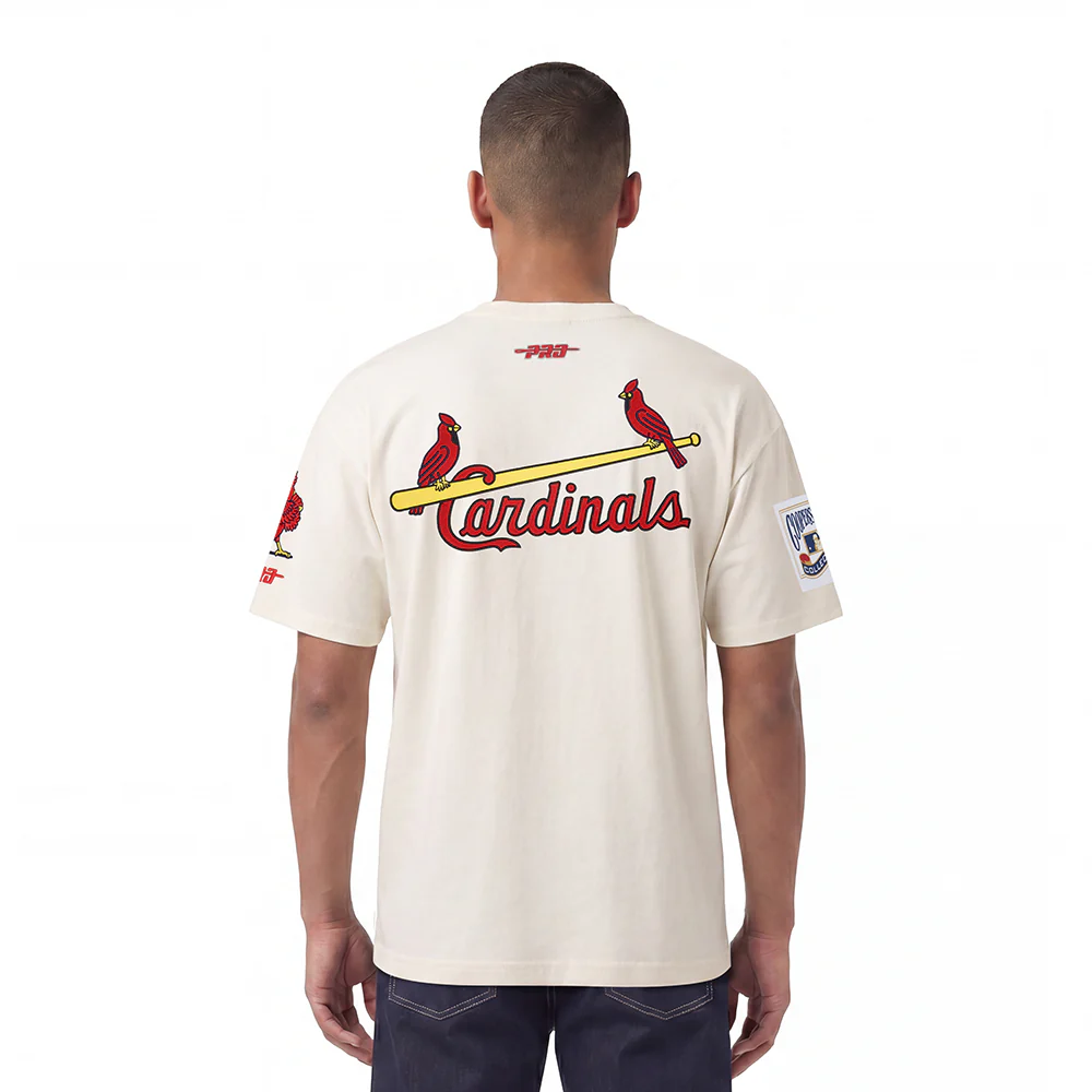 MLB ST. LOUIS CARDINALS BEST OF MEN'S DROP SHOULDER TEE (EGGSHELL) - Image 2