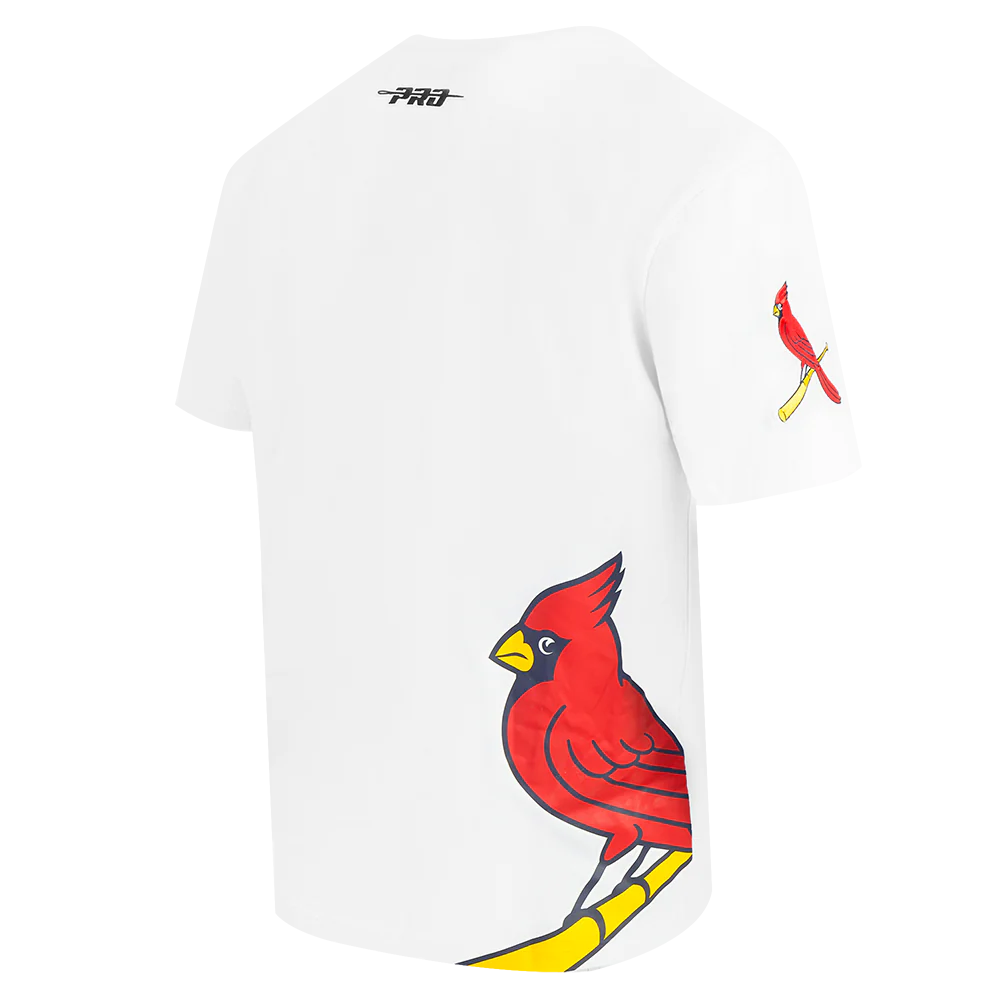 MLB ST. LOUIS CARDINALS LIVING LARGE MEN'S CJ DROP SHOULDER TOP (WHITE) - Image 4