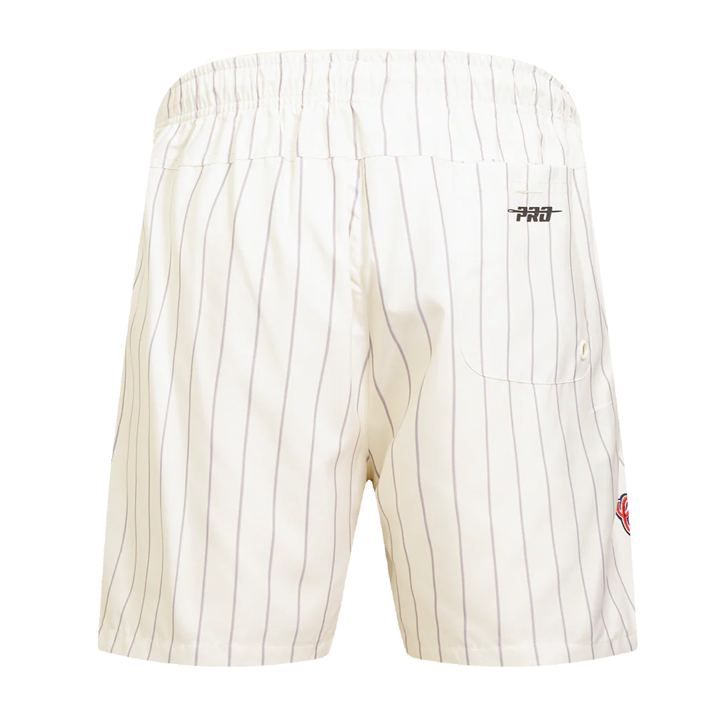 MLB ST. LOUIS CARDINALS PINSTRIPE RETRO CLASSIC MEN'S WOVEN SHORT (EGGSHELL/ GREY) - Image 3