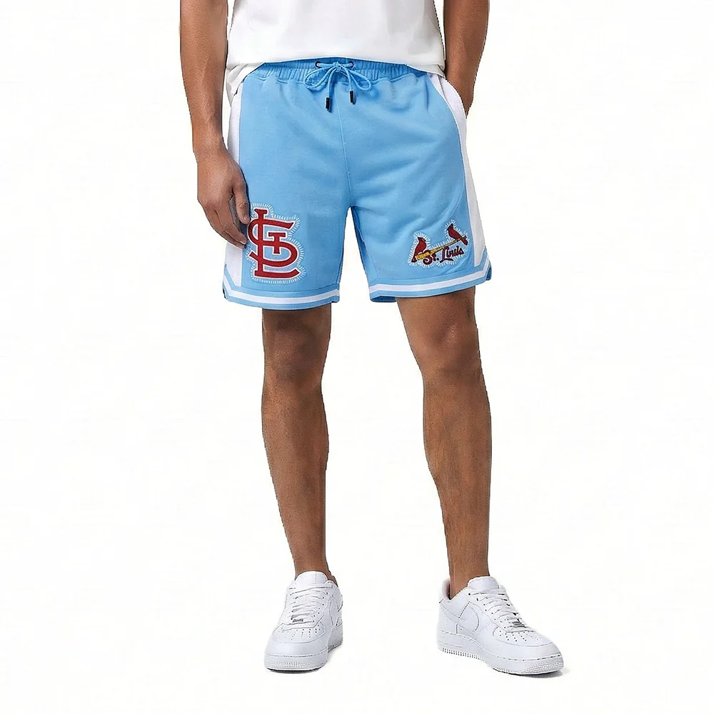 MLB ST. LOUIS CARDINALS DIY PICK STITCH MEN'S DOUBLE KNIT 2.0 SHORT (UNIVERSITY BLUE)