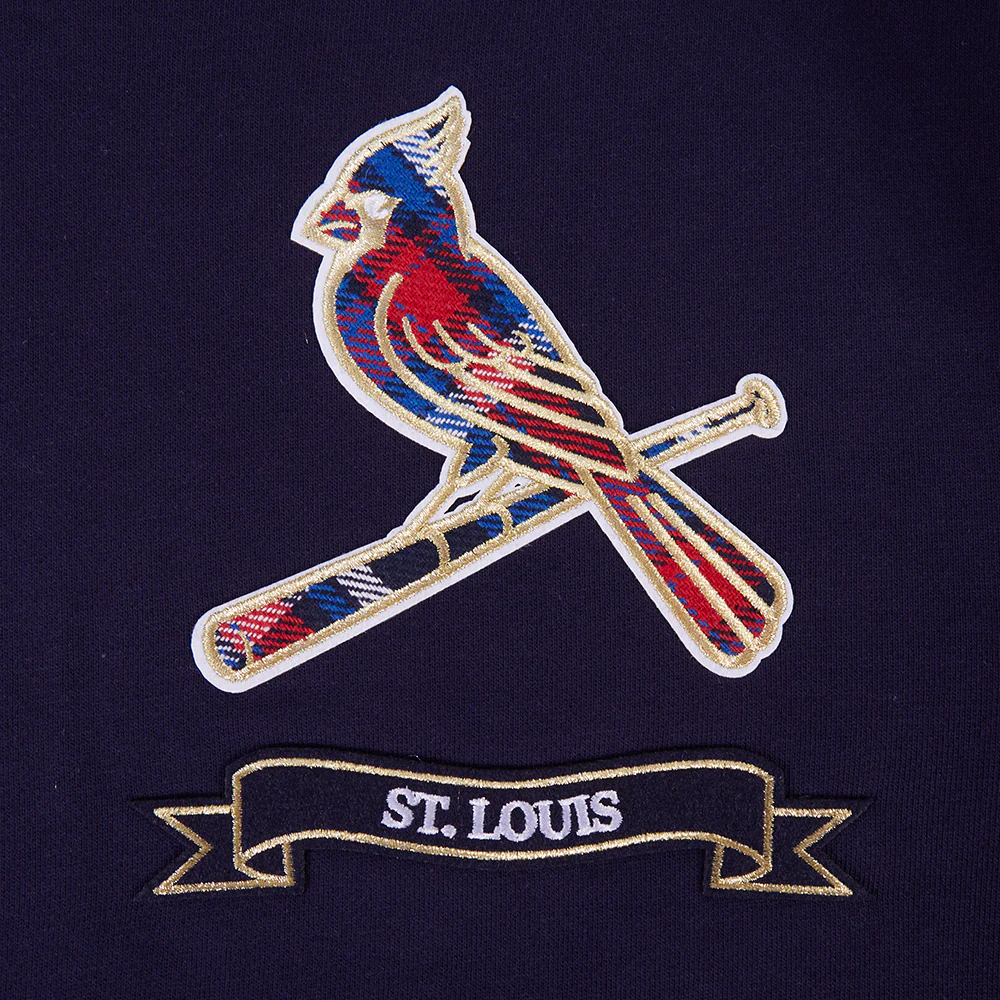 MLB ST. LOUIS CARDINALS PRO PREP RIB FLC PO HOODIE (MIDNIGHT NAVY/RED/MIDNIGHT NAVY) - Image 6