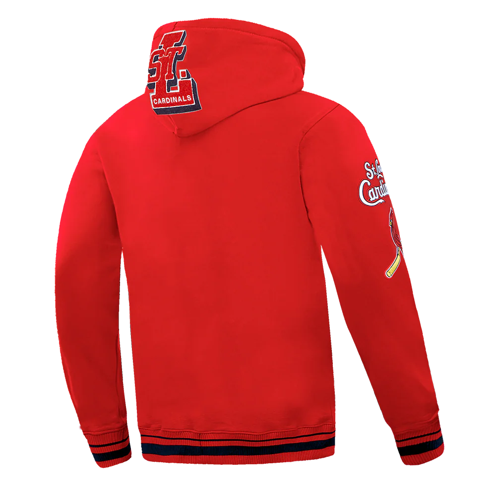 MLB ST. LOUIS CARDINALS MASHUP MEN'S RIB PULLOVER HOODIE (RED/MIDNIGHT NAVY/RED) - Image 4