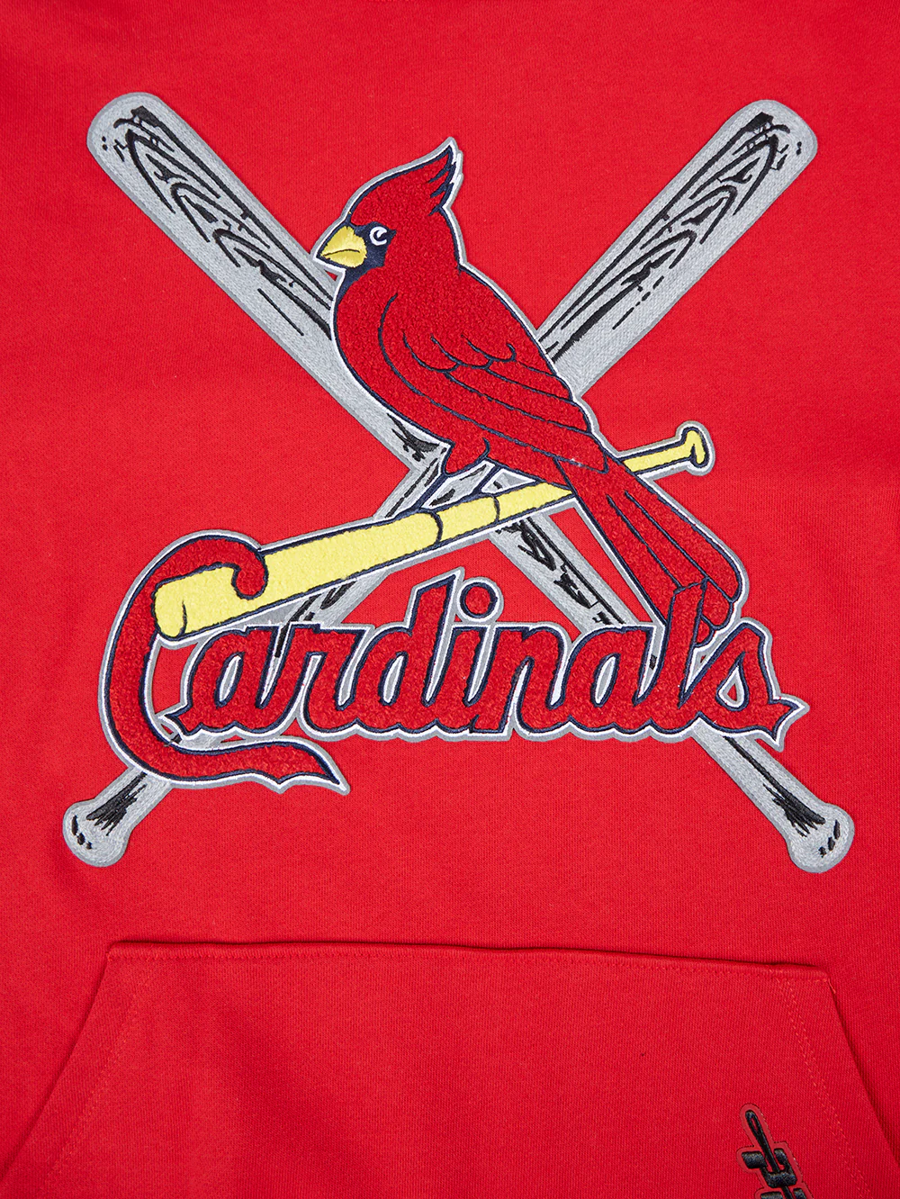 MLB ST. LOUIS CARDINALS MASHUP MEN'S RIB PULLOVER HOODIE (RED/MIDNIGHT NAVY/RED) - Image 5