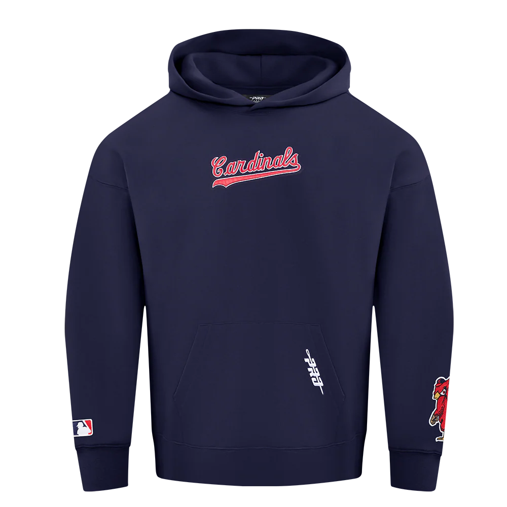 MLB ST. LOUIS CARDINALS WINGSPAN MEN'S DROP SHOULDER FLEECE PULLOVER HOODIE (MIDNIGHT NAVY) - Image 3
