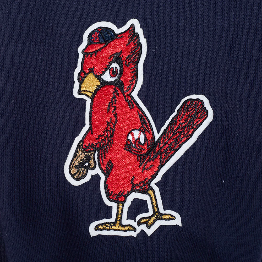 MLB ST. LOUIS CARDINALS WINGSPAN MEN'S DROP SHOULDER FLEECE PULLOVER HOODIE (MIDNIGHT NAVY) - Image 7