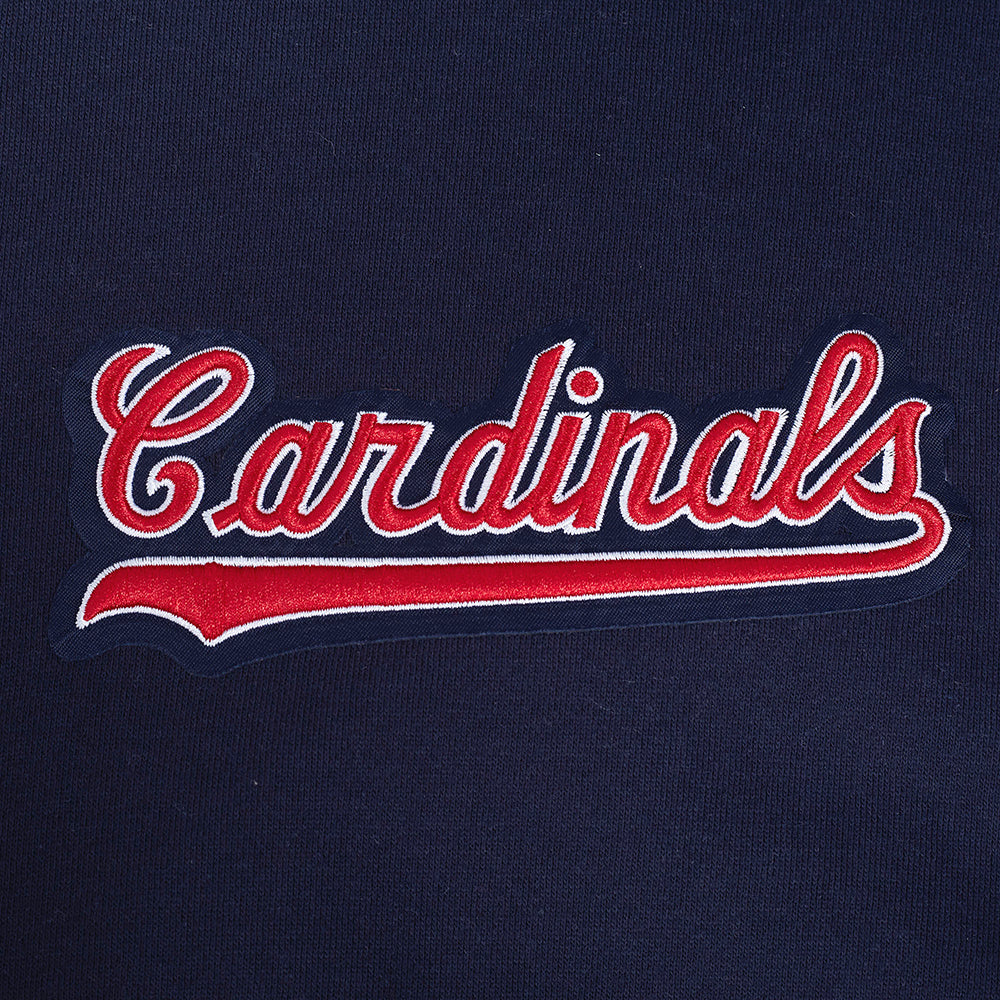 MLB ST. LOUIS CARDINALS WINGSPAN MEN'S DROP SHOULDER FLEECE PULLOVER HOODIE (MIDNIGHT NAVY) - Image 8