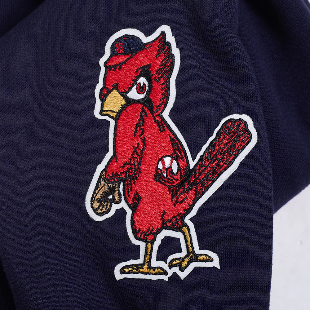 MLB ST. LOUIS CARDINALS WINGSPAN MEN'S DROP SHOULDER FLEECE CREWNECK (MIDNIGHT NAVY) - Image 7