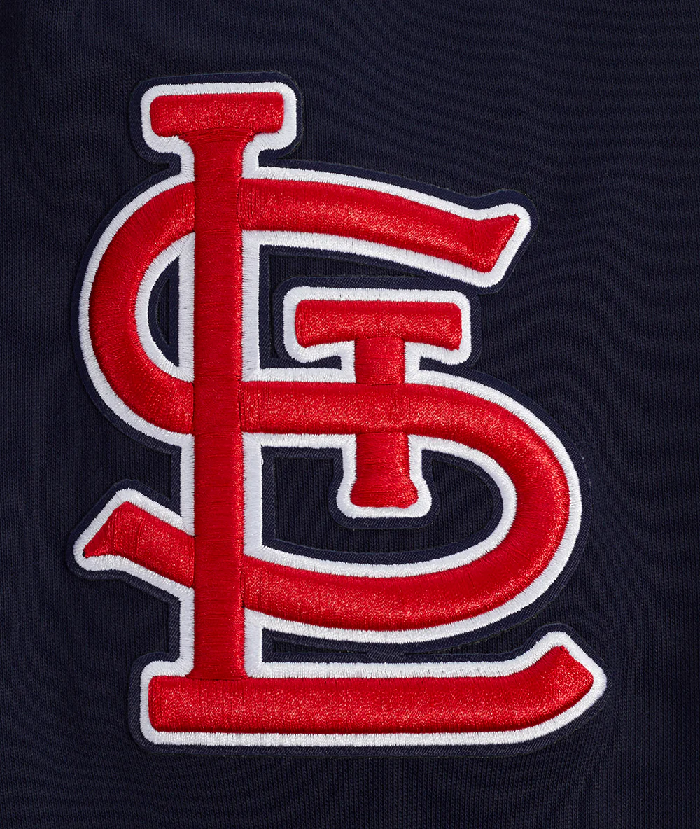 MLB ST. LOUIS CARDINALS TEAM PENNATS MEN'S RIB FLC PO HOODIE (MIDNIGHT NAVY/RED/MIDNIGHT NAVY) - Image 7