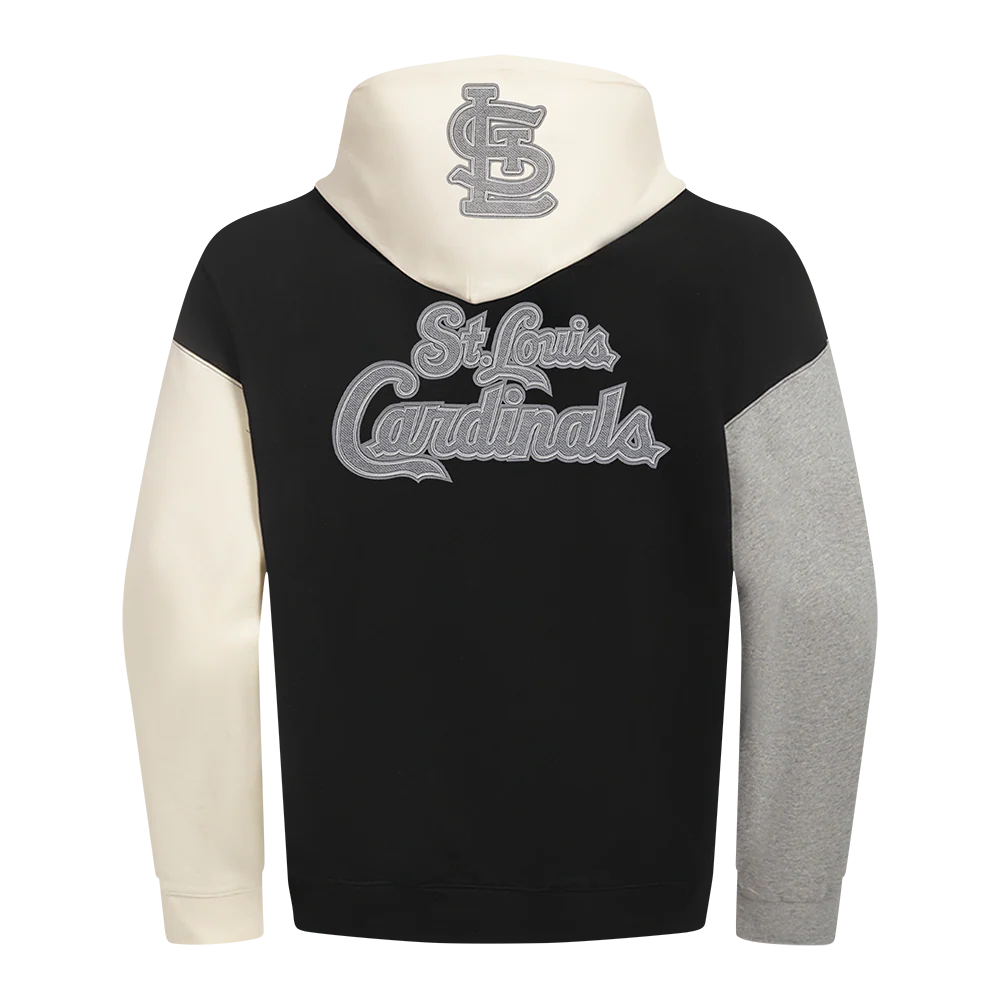 MLB ST. LOUIS CARDINALS REVERSE FRENCH TERRY MEN'S COLOR BLOCK FLEECE PULLOVER HOODIE - Image 7