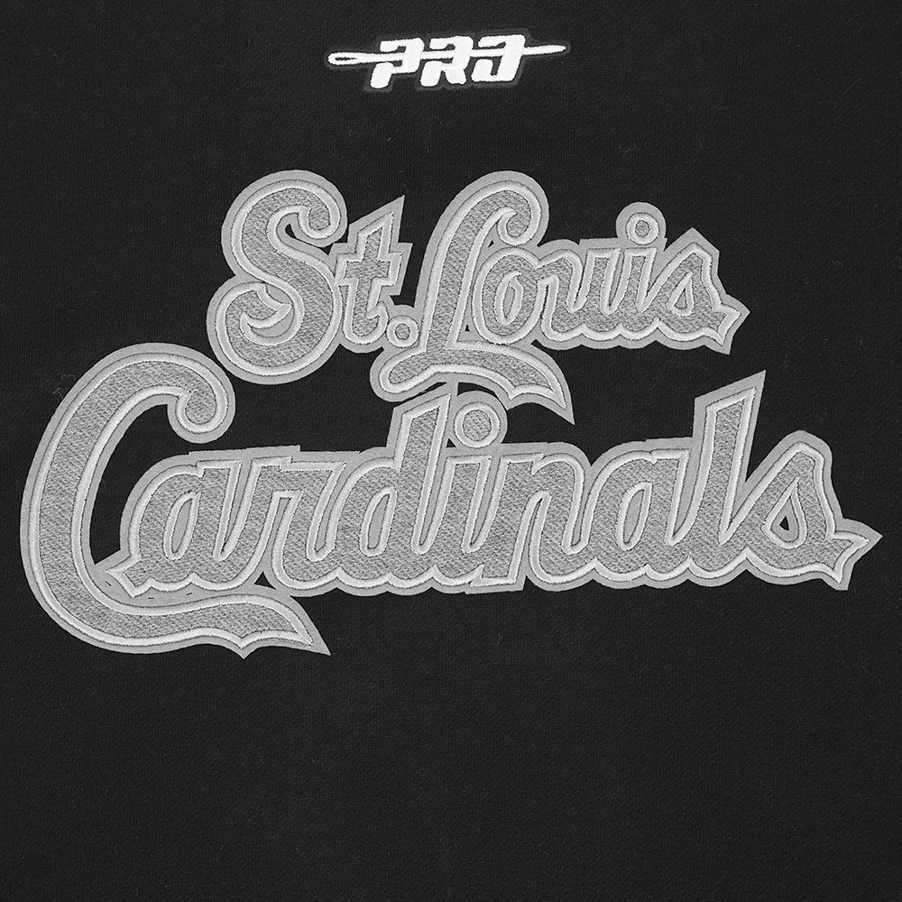 MLB ST. LOUIS CARDINALS REVERSE FRENCH TERRY MEN'S DROP SHOULDER FLC (BLACK) - Image 10