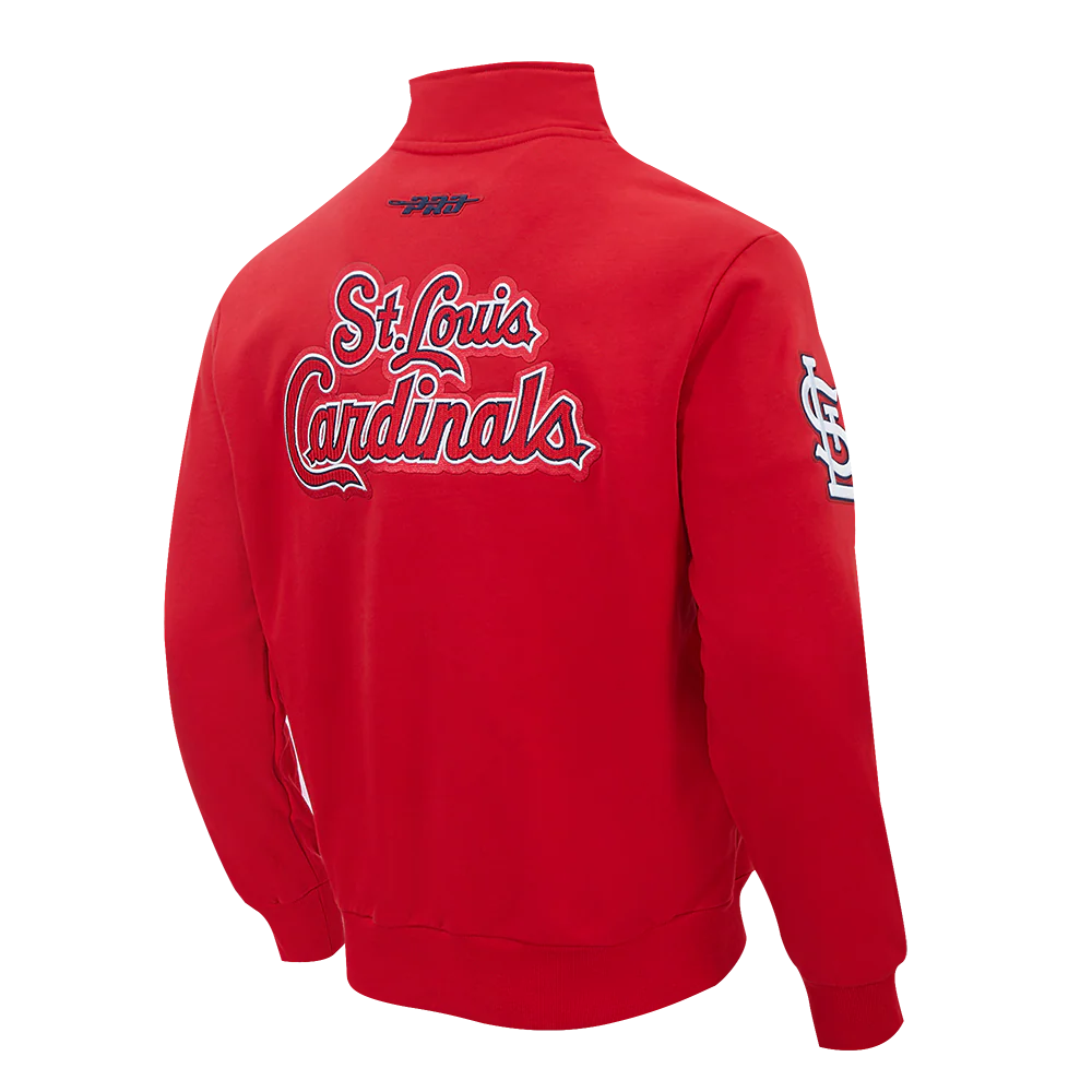 MLB ST. LOUIS CARDINALS CITY ARCH MEN'S FLC 1/4 ZIP (RED) - Image 4
