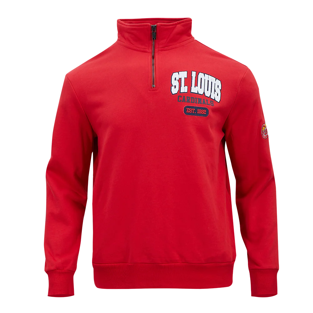 MLB ST. LOUIS CARDINALS CITY ARCH MEN'S FLC 1/4 ZIP (RED) - Image 5
