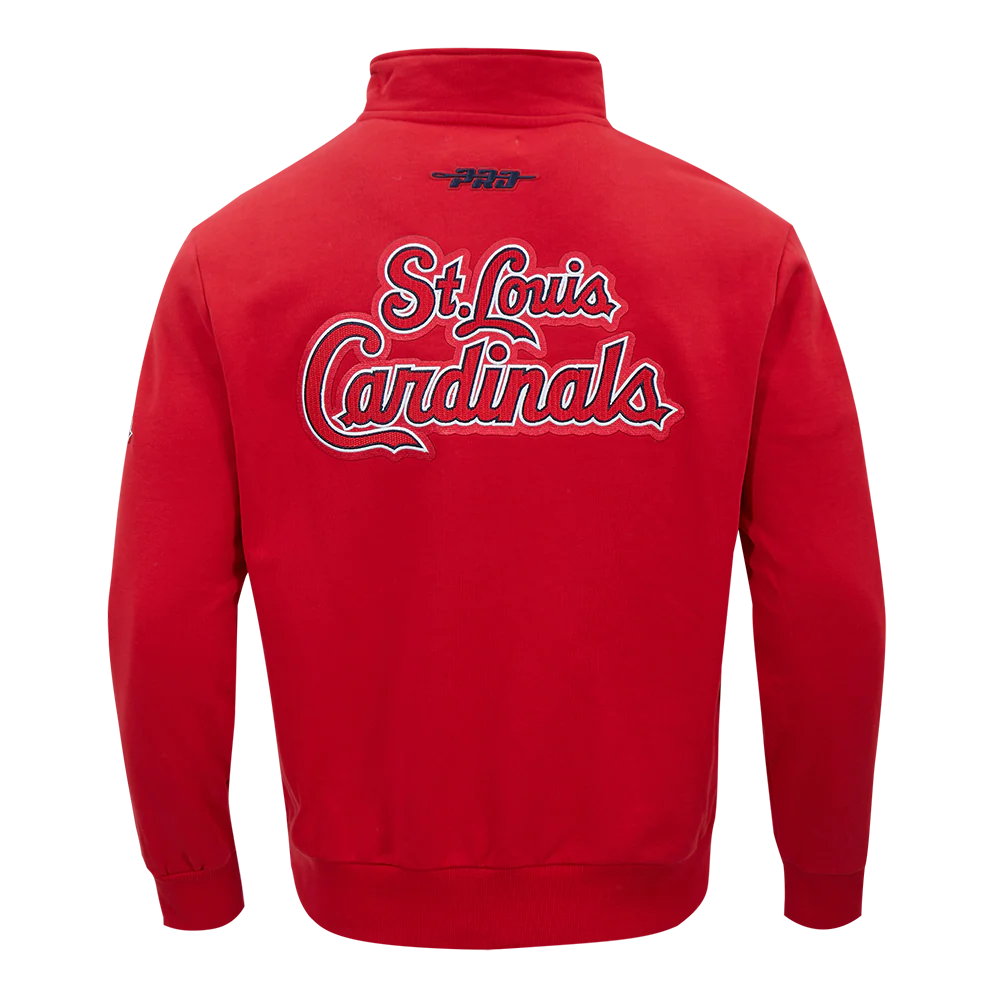 MLB ST. LOUIS CARDINALS CITY ARCH MEN'S FLC 1/4 ZIP (RED) - Image 6