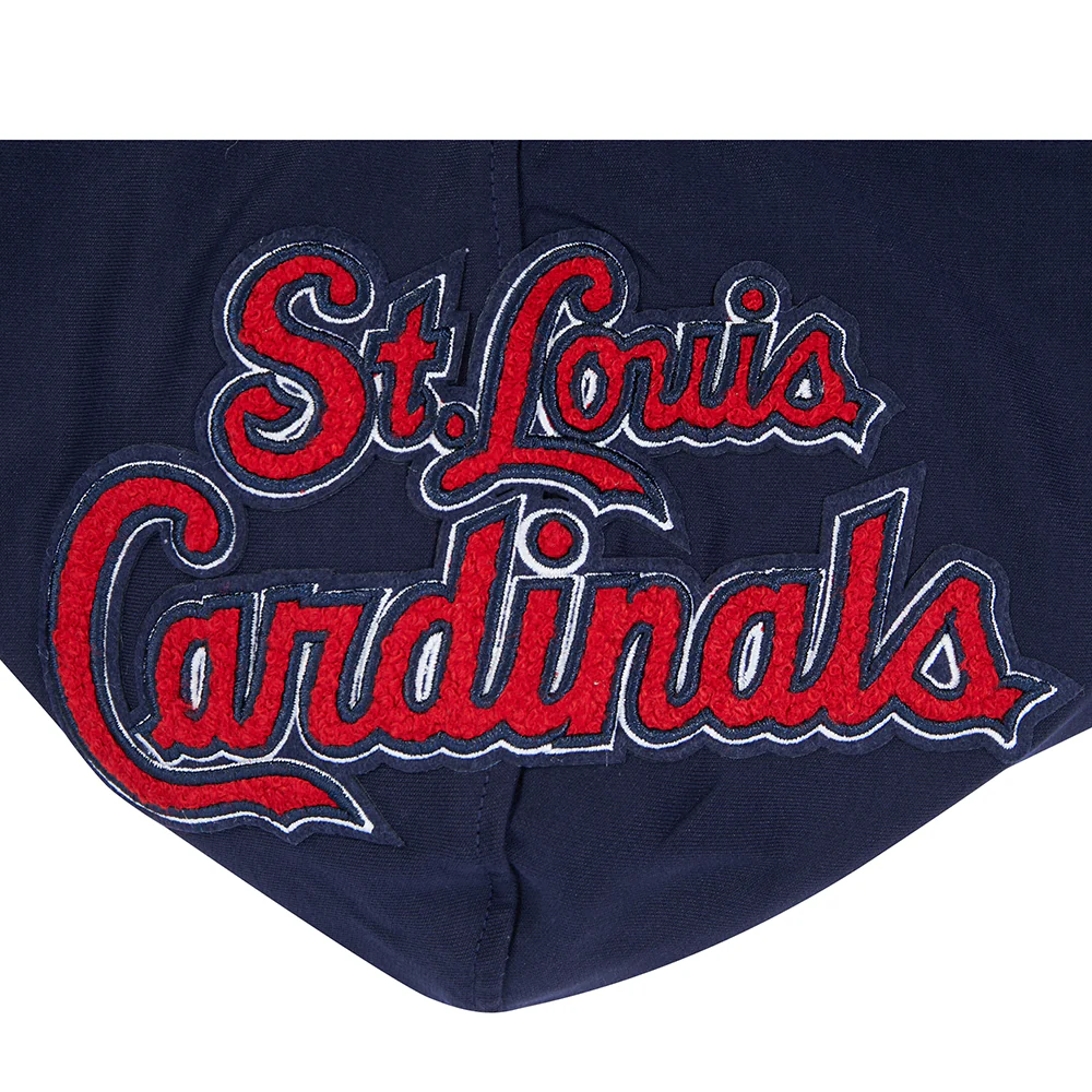 MLB ST. LOUIS CARDINALS CLASSIC CHENILLE MEN'S DK PO HOODIE (MIDNIGHT NAVY) - Image 6