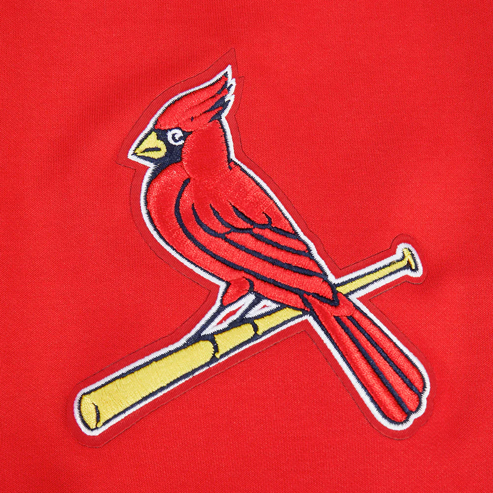 MLB ST. LOUIS CARDINALS CLASSIC CHENILLE MEN'S DK FZ HOODIE (RED) - Image 7