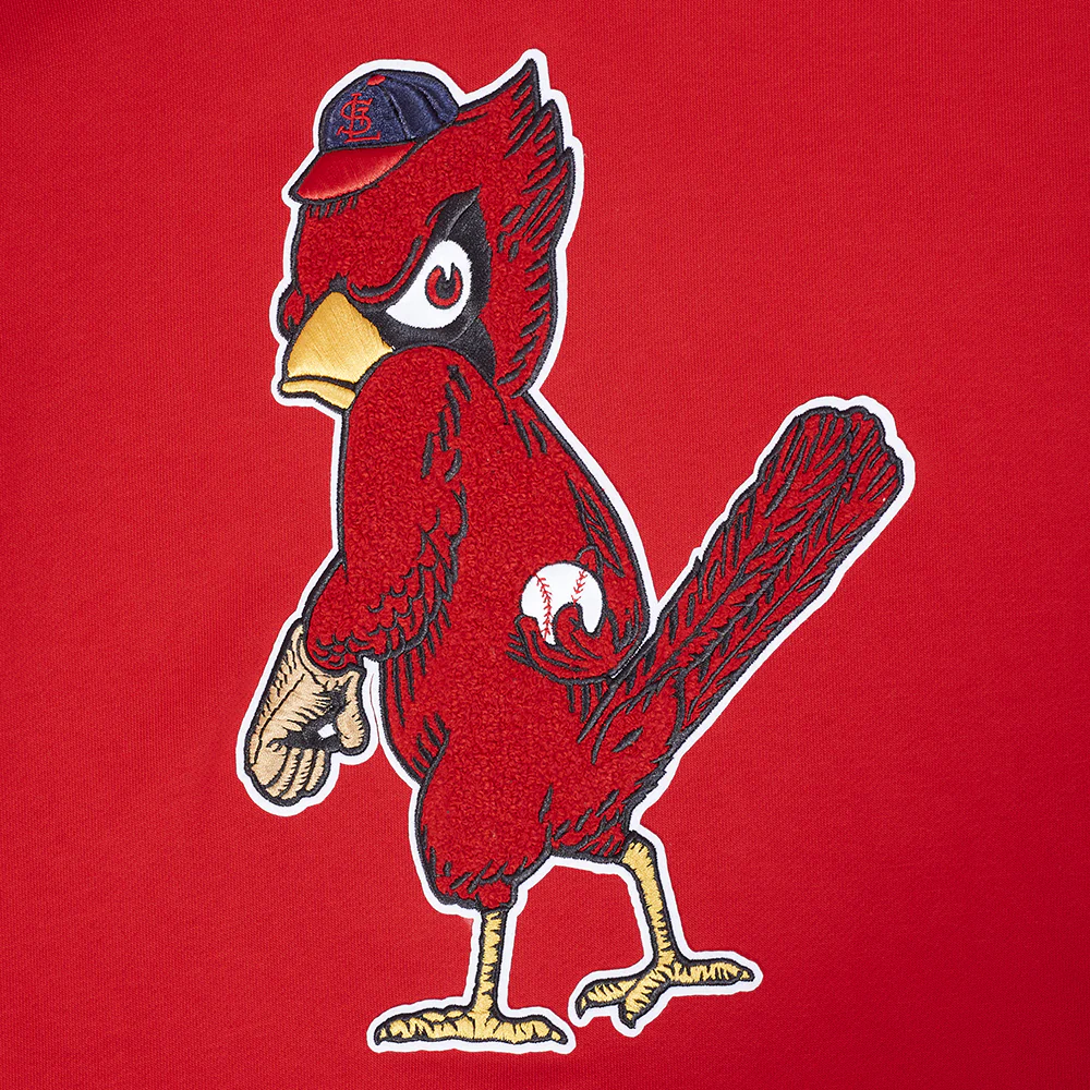 MLB ST. LOUIS CARDINALS RETRO CLASSICS MEN'S RIB FLC PO HOODIE (RED) - Image 5