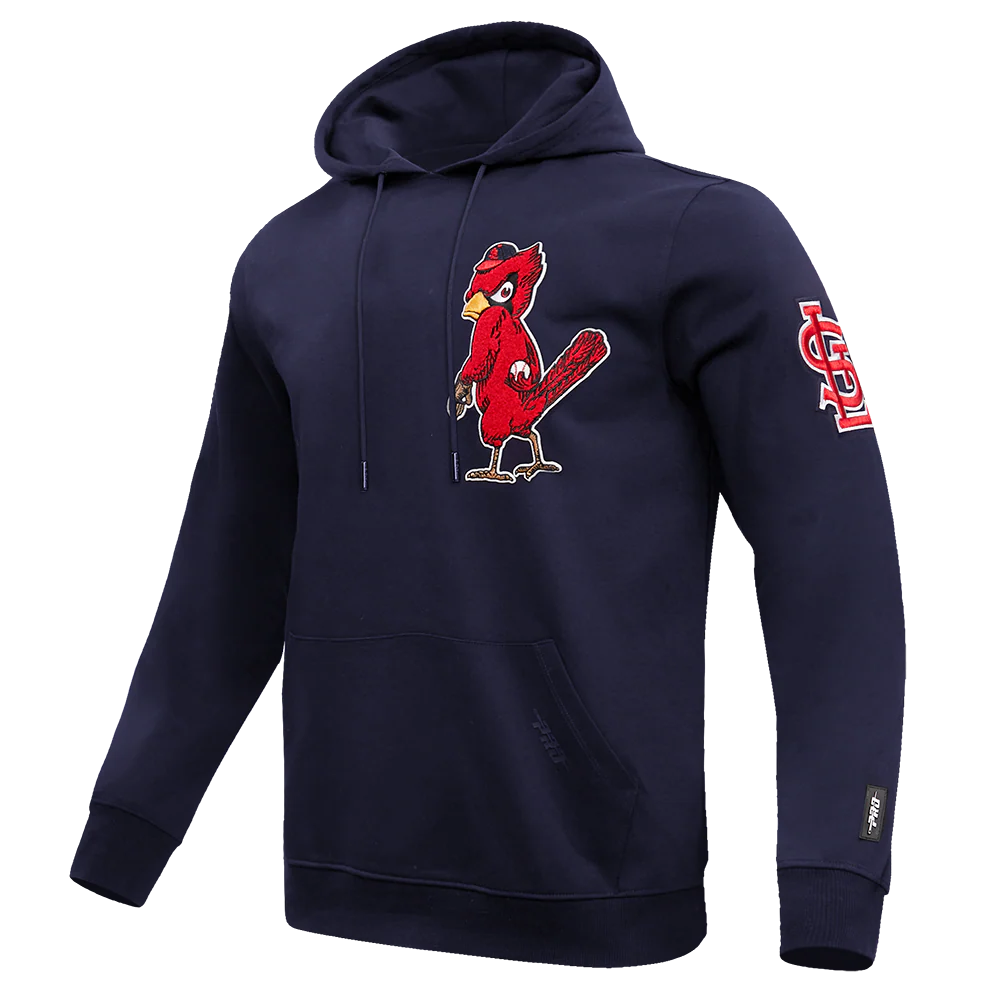 MLB ST. LOUIS CARDINALS CLASSIC CHENILLE MEN'S PULLOVER HOODIE (MIDNIGHT NAVY) - Image 2