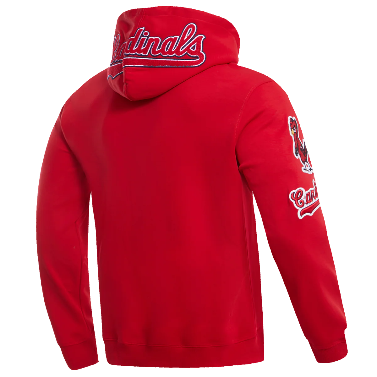 MLB ST. LOUIS CARDINALS CLASSIC CHENILLE MEN'S PULLOVER HOODIE (RED) - Image 3