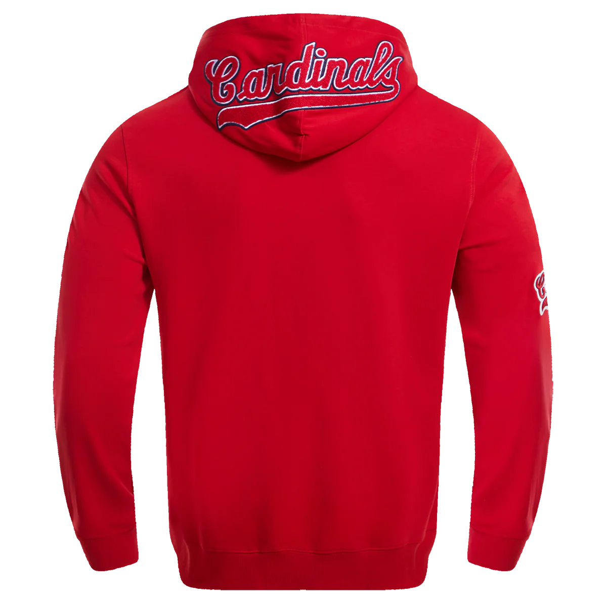 MLB ST. LOUIS CARDINALS CLASSIC CHENILLE MEN'S PULLOVER HOODIE (RED) - Image 4