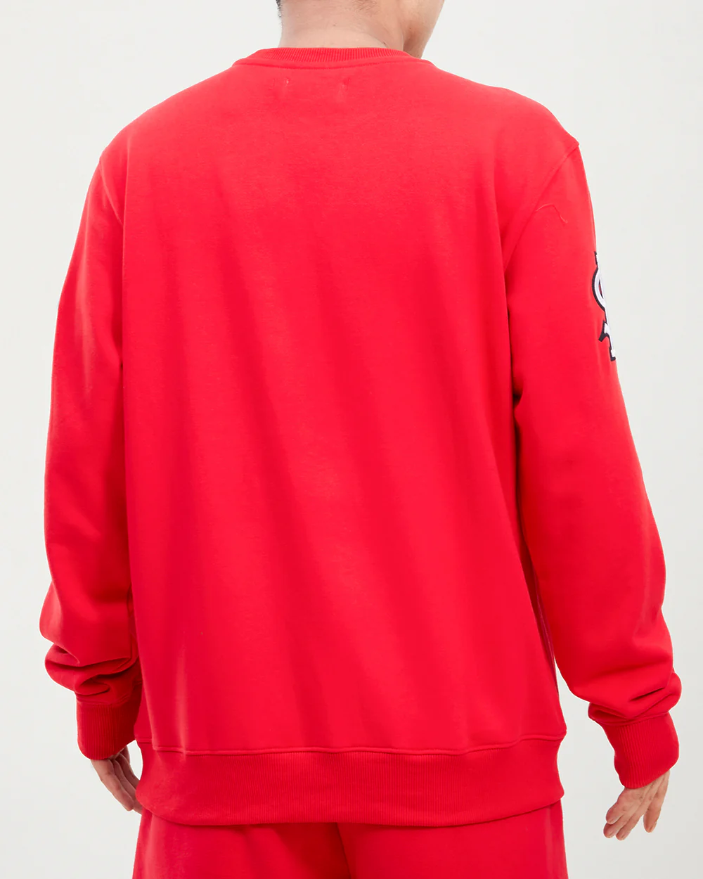 MLB ST. LOUIS CARDINALS OLD ENGLISH MEN'S CREWNECK (RED) - Image 3