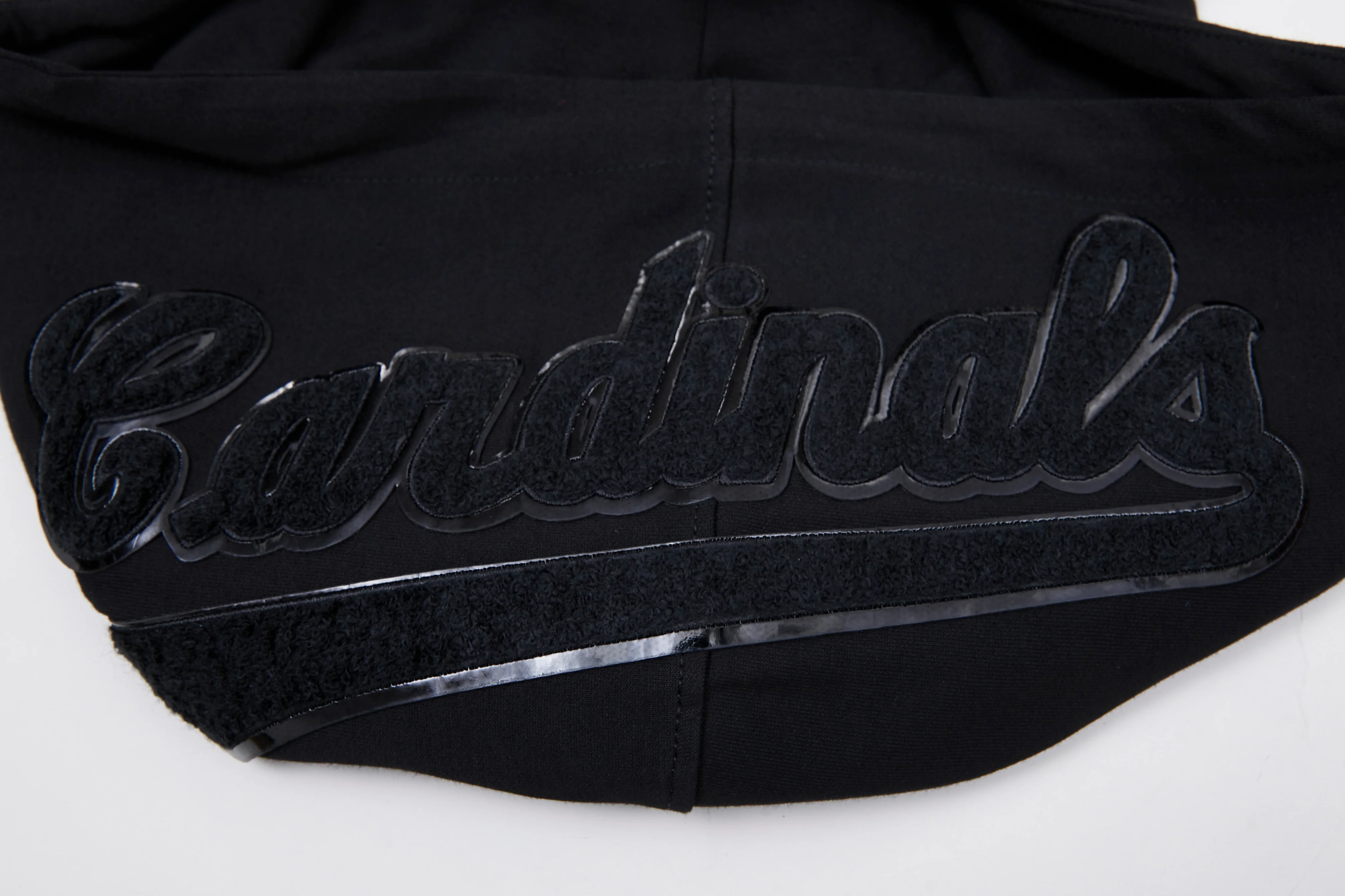 MLB ST. LOUIS CARDINALS TRIPLE BLACK MEN'S FULL ZIP PULLOVER HOODIE (TRIPLE BLACK) - Image 8