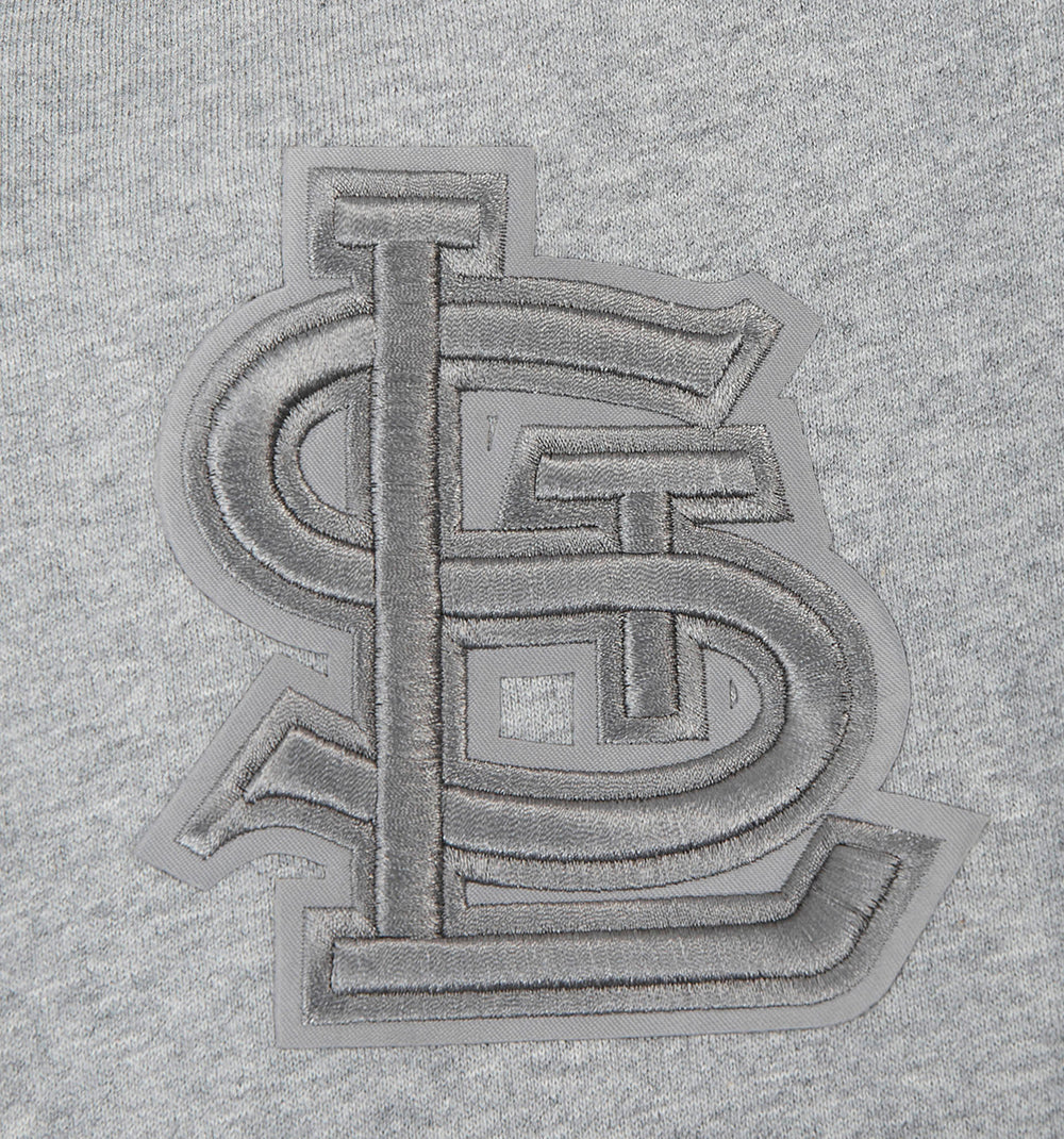 MLB ST. LOUIS CARDINALS RETRO NEUTRAL MEN'S DROP SHOULDER PO HOODI (DARK HEATHER GRAY) - Image 7