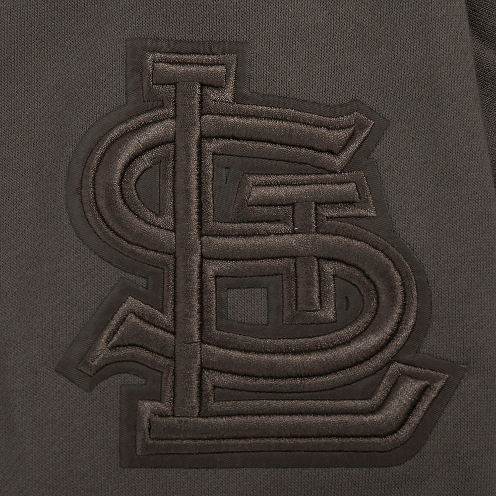 MLB ST. LOUIS CARDINALS RETRO NEUTRAL MEN'S DROP SHOULDER PO HOODI (DARK TAUPE) - Image 6