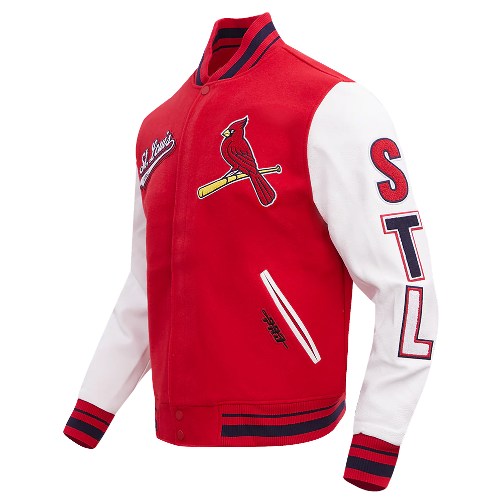 MLB ST. LOUIS CARDINALS SCRIPT TAIL MEN'S RIB WOOL VARSITY (RED/WHITE/MIDNIGHT NAVY) - Image 2