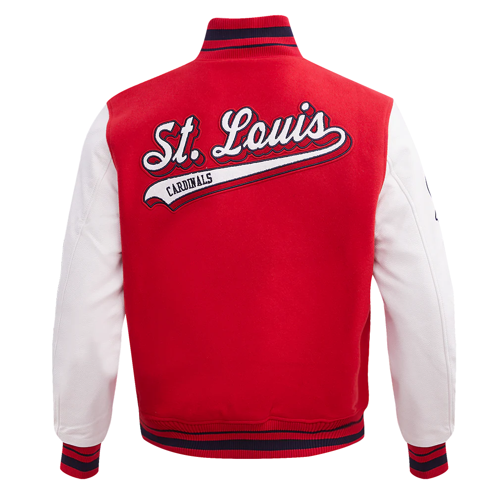 MLB ST. LOUIS CARDINALS SCRIPT TAIL MEN'S RIB WOOL VARSITY (RED/WHITE/MIDNIGHT NAVY) - Image 3