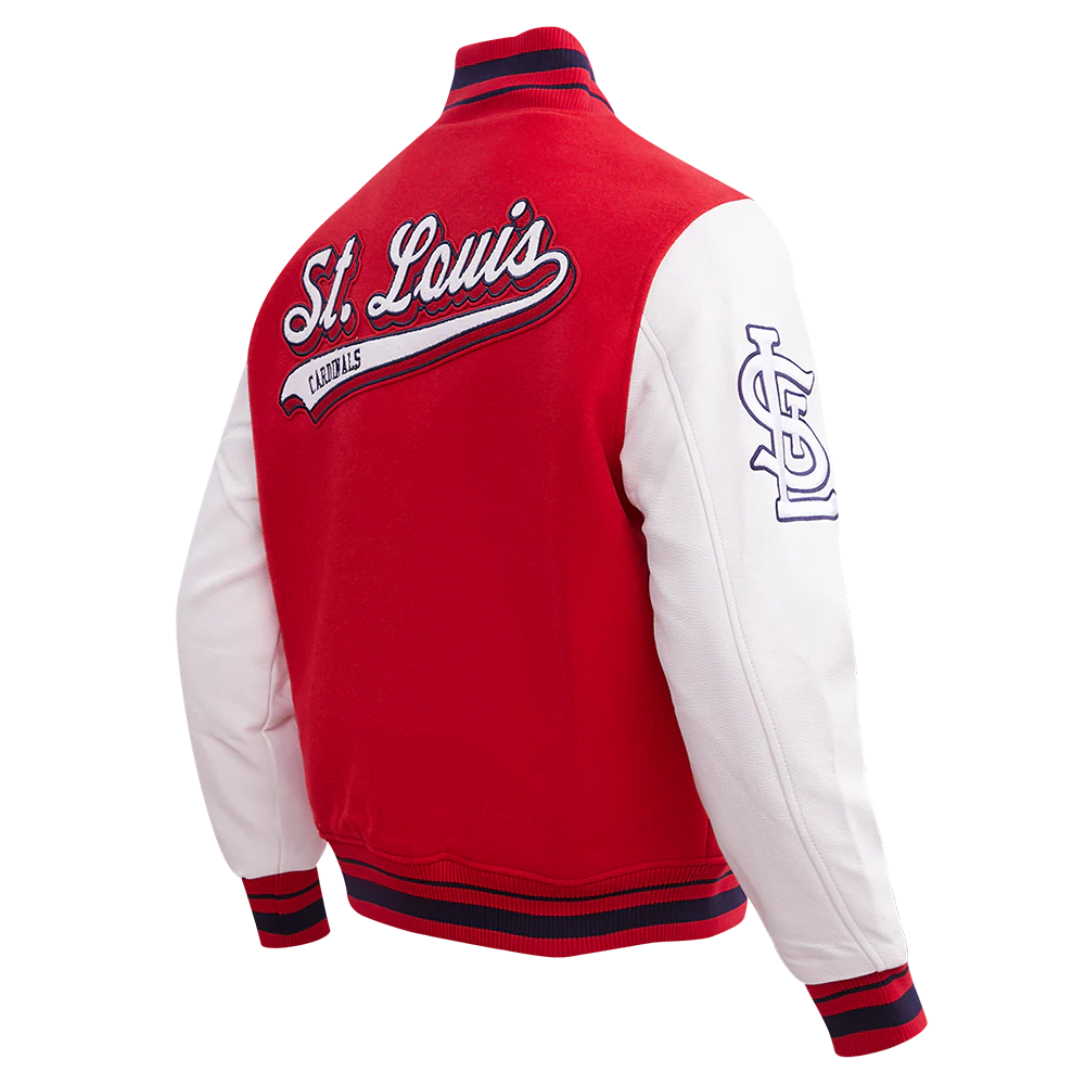 MLB ST. LOUIS CARDINALS SCRIPT TAIL MEN'S RIB WOOL VARSITY (RED/WHITE/MIDNIGHT NAVY) - Image 4