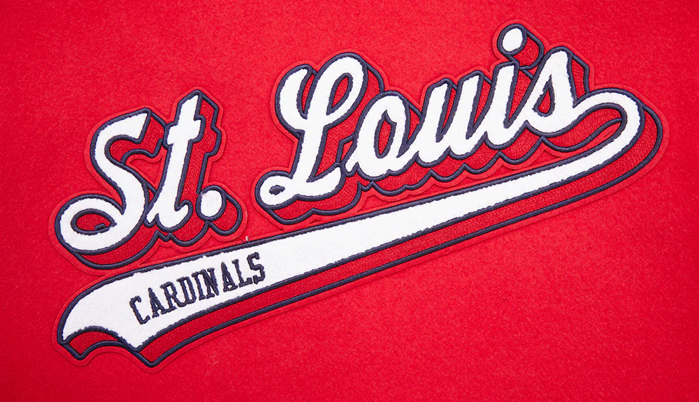 MLB ST. LOUIS CARDINALS SCRIPT TAIL MEN'S RIB WOOL VARSITY (RED/WHITE/MIDNIGHT NAVY) - Image 5