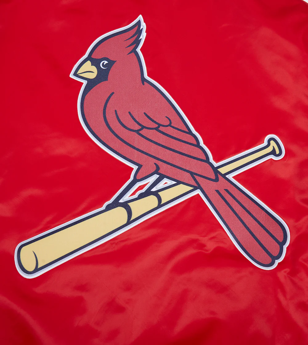 MLB ST. LOUIS CARDINALS SCRIPT TAIL MEN'S SATIN JACKET (RED/MIDNIGHT NAVY/RED) - Image 5