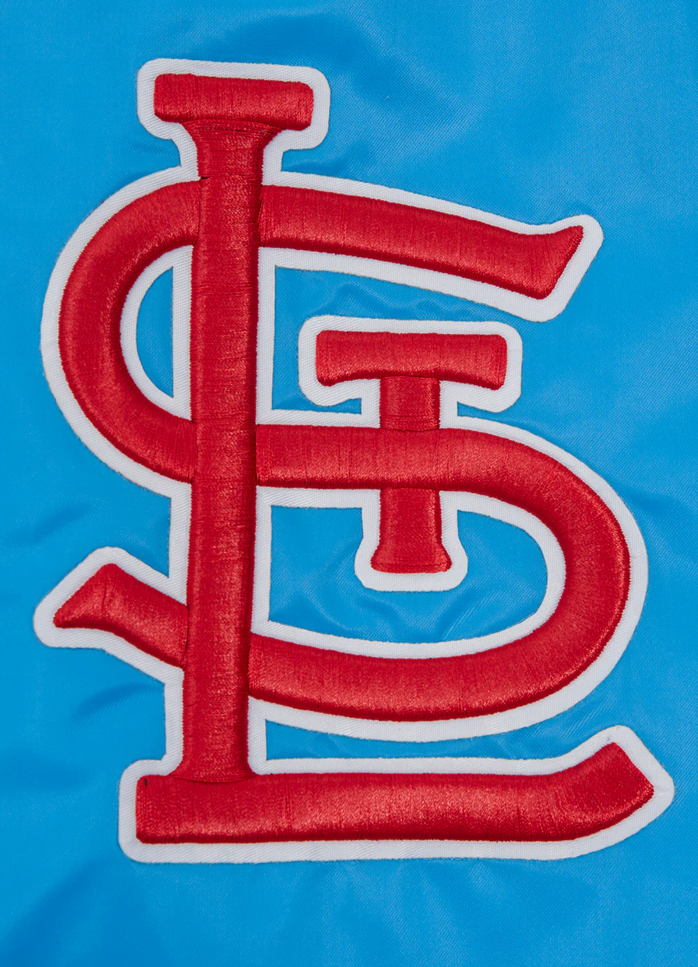 MLB ST. LOUIS CARDINALS SCRIPT TAIL MEN'S SATIN JACKET (UNIVERSITY BLUE) - Image 6