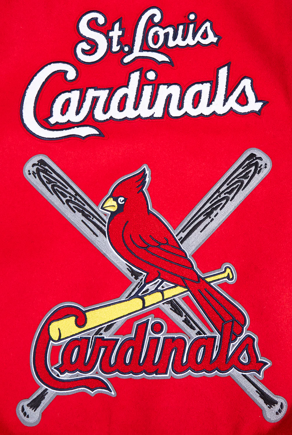 MLB ST. LOUIS CARDINALS MASHUP MEN'S RIB WOOL VARSITY JACKET (RED/WHITE/MIDNIGHT NAVY) - Image 10