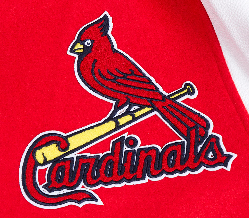MLB ST. LOUIS CARDINALS MASHUP MEN'S RIB WOOL VARSITY JACKET (RED/WHITE/MIDNIGHT NAVY) - Image 8