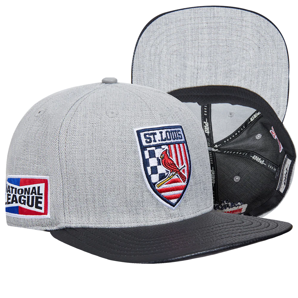 MLB ST. LOUIS CARDINALS FAST LANE LOGO WOOL STRAPBACK (HEATHER GREY) - Image 8