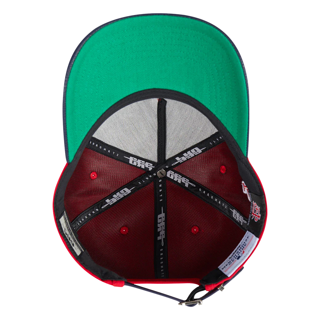 MLB ST. LOUIS CARDINALS SOUVENIR MEN'S PINCH FRONT LEATHER STRAPBACK HAT (RED) - Image 6