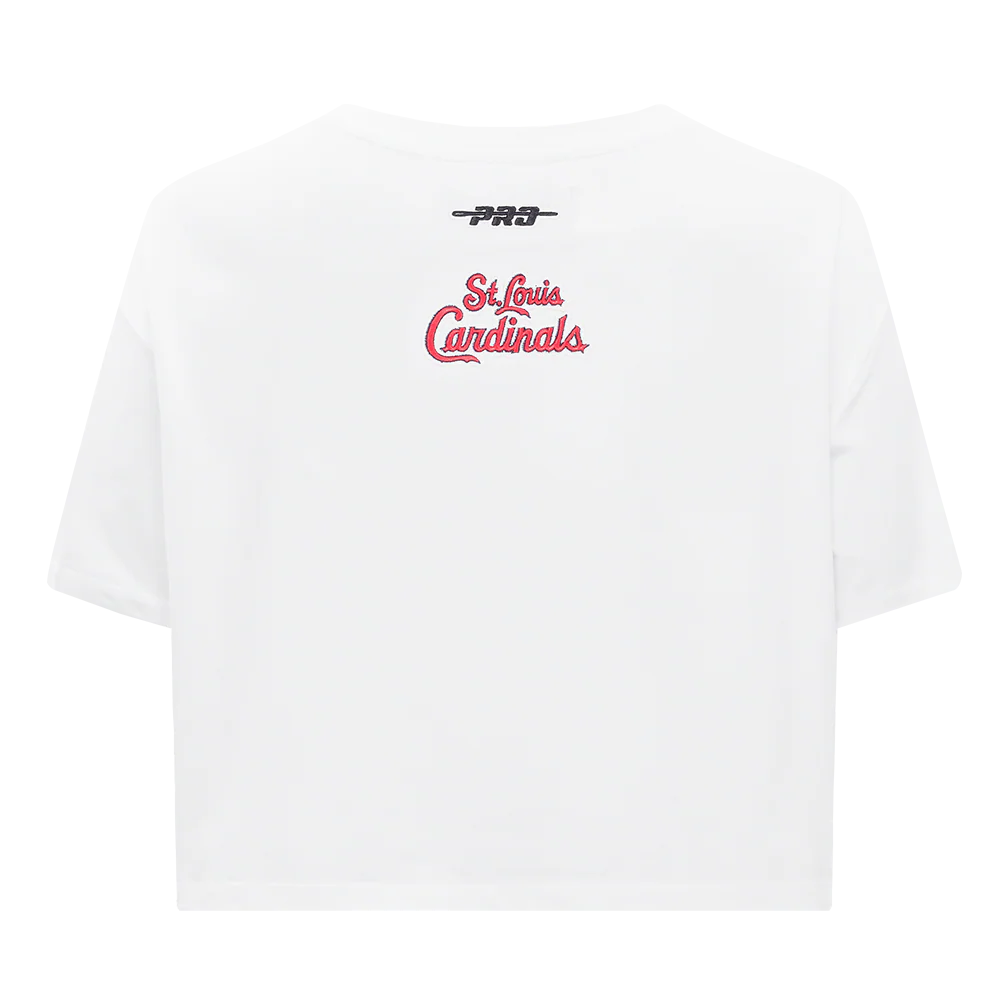MLB ST. LOUIS CARDINALS CITY RANSOM WOMEN'S SJ BOXY TEE (WHITE) - Image 3
