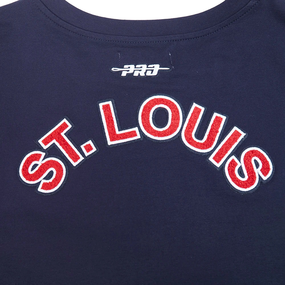 MLB ST. LOUIS CARDINALS CLASSIC CHENILLE WOMEN'S SJ BOXY TOP (MIDNIGHT NAVY) - Image 6