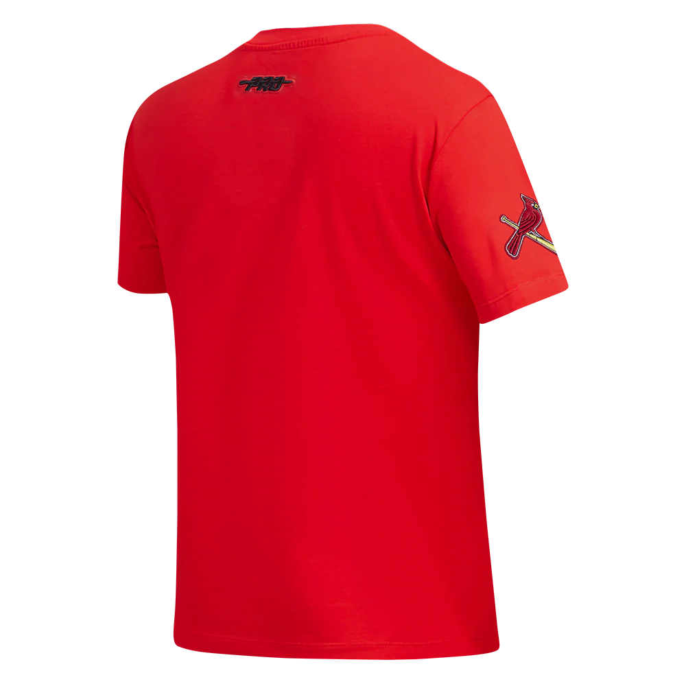 MLB ST. LOUIS CARDINALS CLASSIC CHENILLE WOMEN'S SJ SLIM FIT TOP (RED) - Image 4