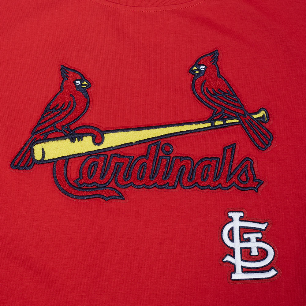 MLB ST. LOUIS CARDINALS CLASSIC CHENILLE WOMEN'S SJ SLIM FIT TOP (RED) - Image 5