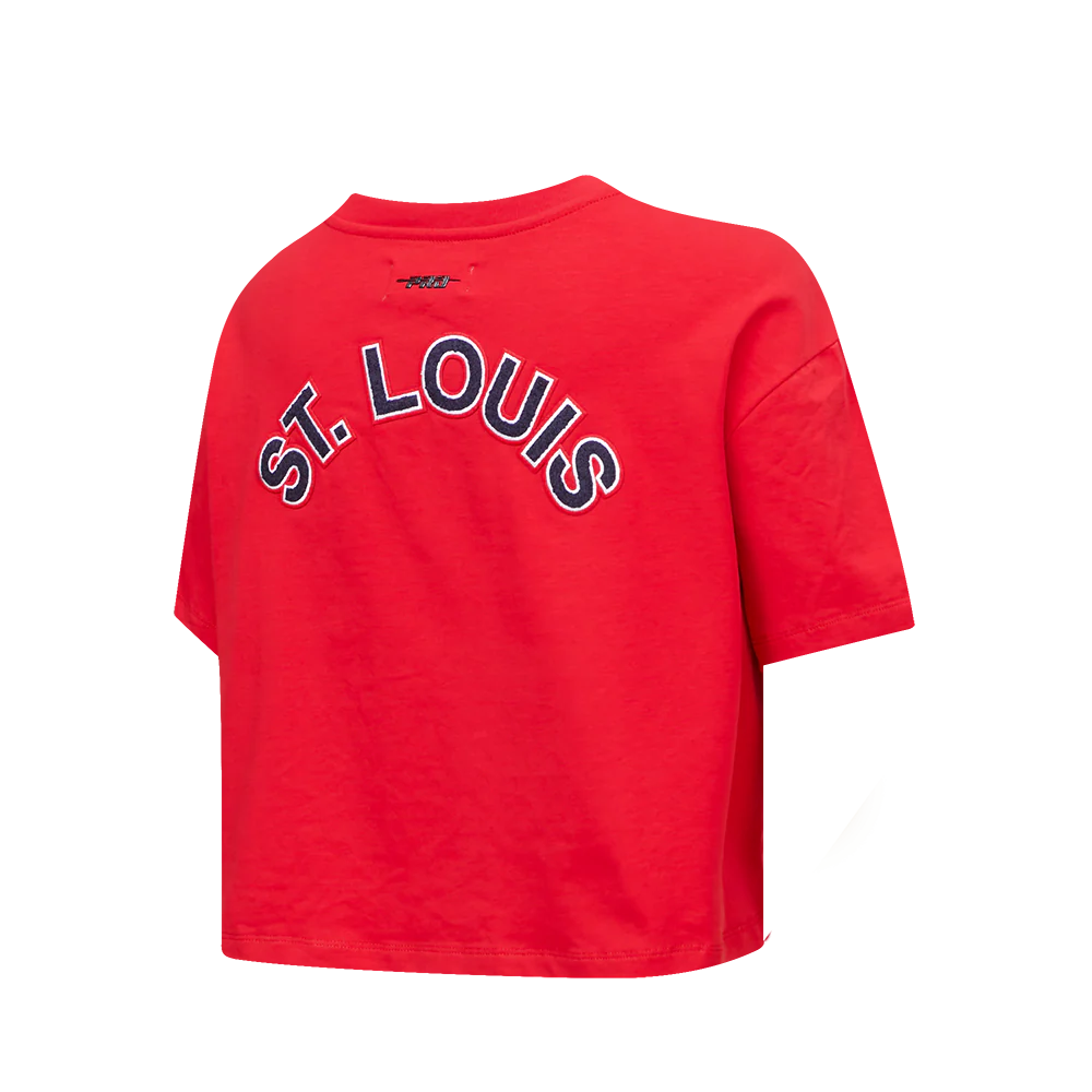 MLB ST. LOUIS CARDINALS CLASSIC WOMEN'S BOXY TOP (RED) - Image 2