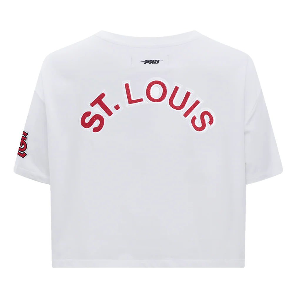 MLB ST. LOUIS CARDINALS CLASSIC WOMEN'S BOXY TOP (WHITE) - Image 3