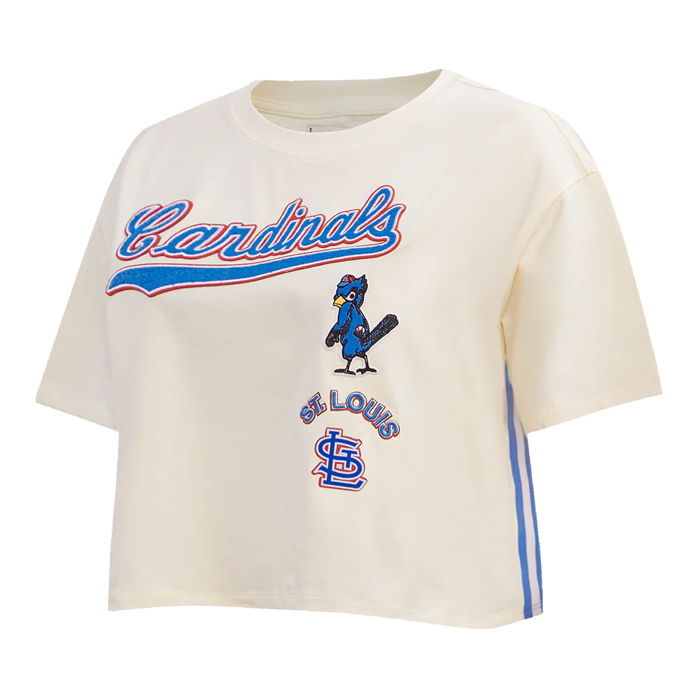 MLB ST. LOUIS CARDINALS RETRO CLASSIC WOMEN'S BOXY TOP (EGGSHELL) - Image 2