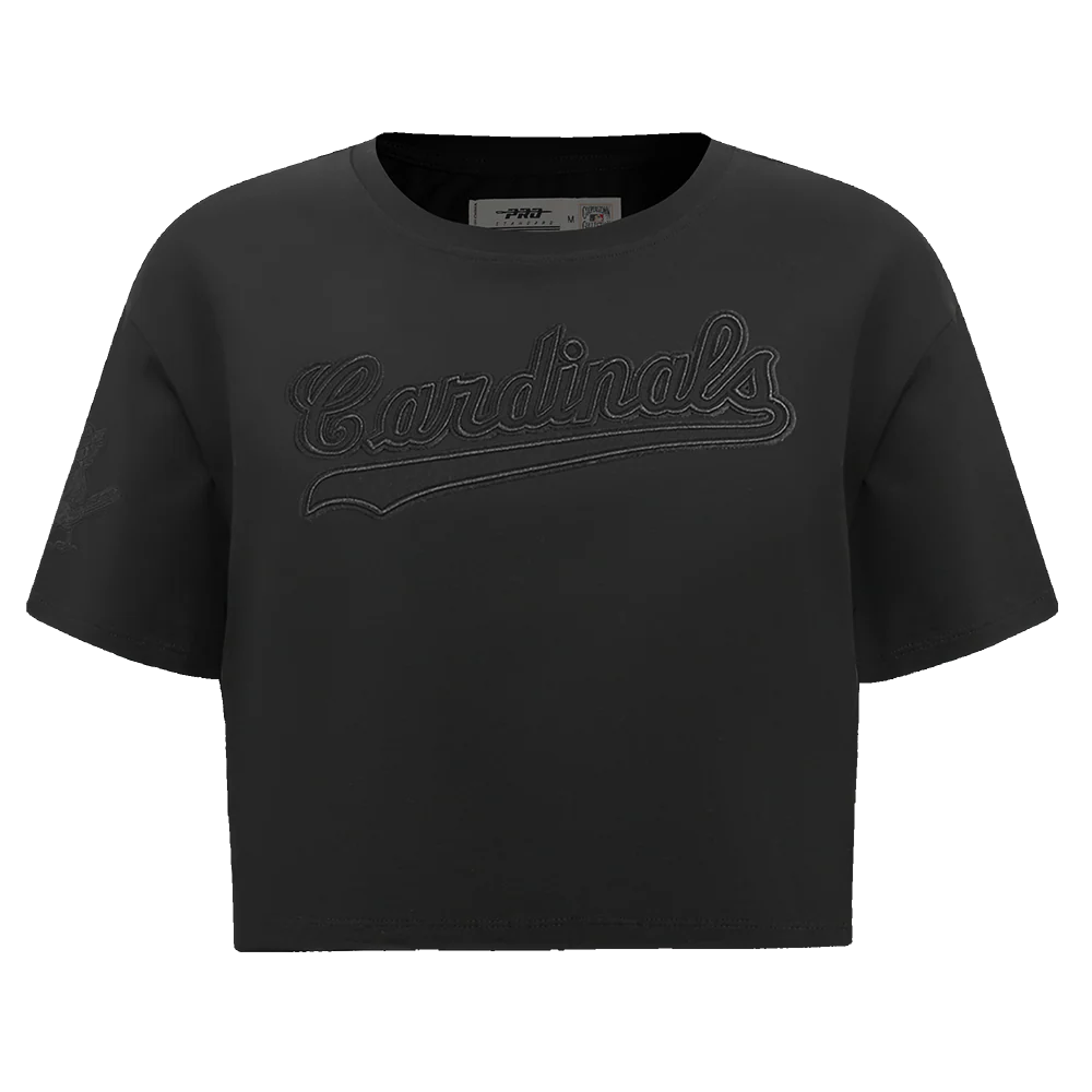 MLB ST.LOUIS CARDINALS NEUTRAL WOMEN'S BOXY TOP (BLACK)