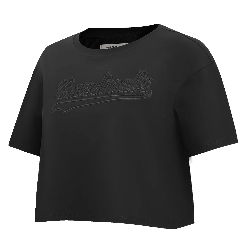MLB ST.LOUIS CARDINALS NEUTRAL WOMEN'S BOXY TOP (BLACK) - Image 2