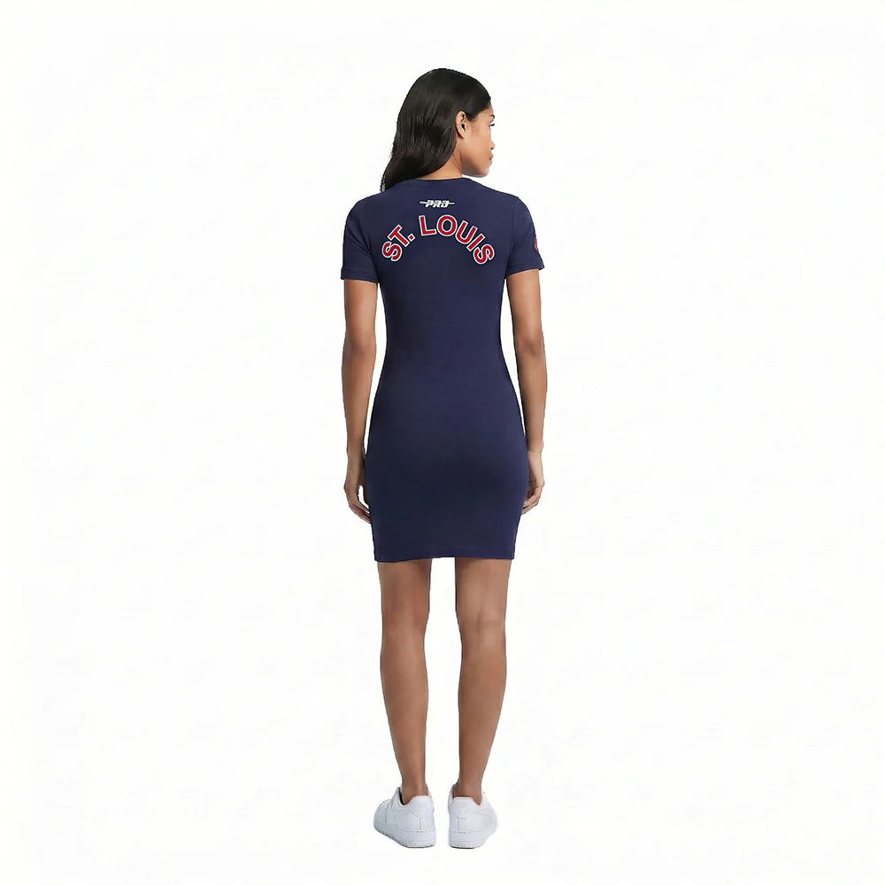 MLB ST. LOUIS CARDINALS CLASSIC CHENILLE WOMEN'S BODYCON DRESS (MIDNIGHT NAVY) - Image 2